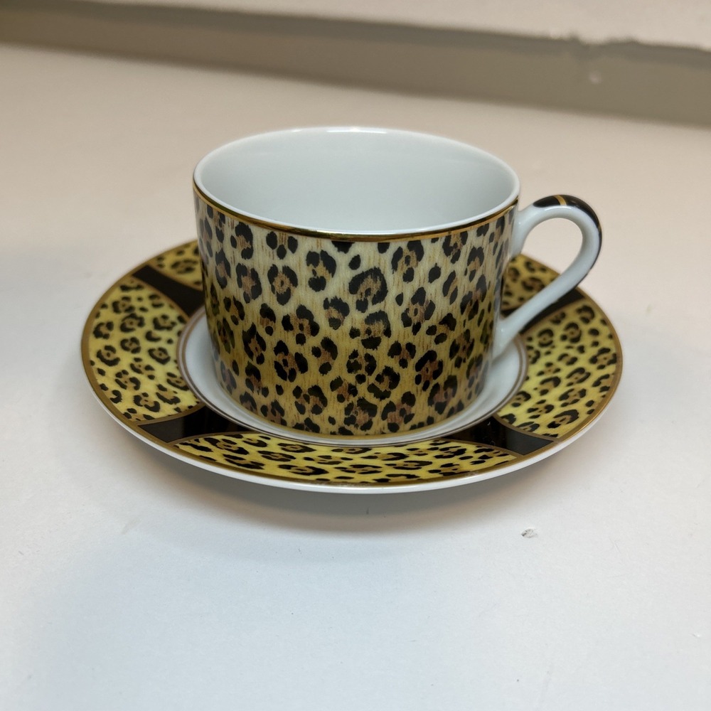 LYNN CHASE AMAZON JAGUAR CUP & SAUCER‎ SKU 1496